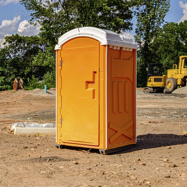 how often are the porta potties cleaned and serviced during a rental period in Blue Lake CA